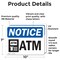 Signmission ATM, 10 in W x Rectangle, Vinyl Decal OS-2PACK-NS-D-710-L-15254 - alternate 6